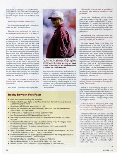 Bobby Bowden Fast Facts